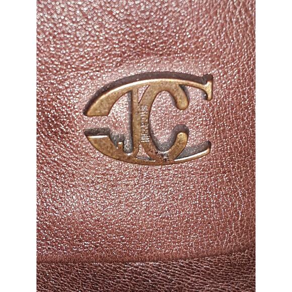 Just Cavalli Sz 39 Brown Tiered Genuine Leather Boots / Booties - Picture 7 of 9